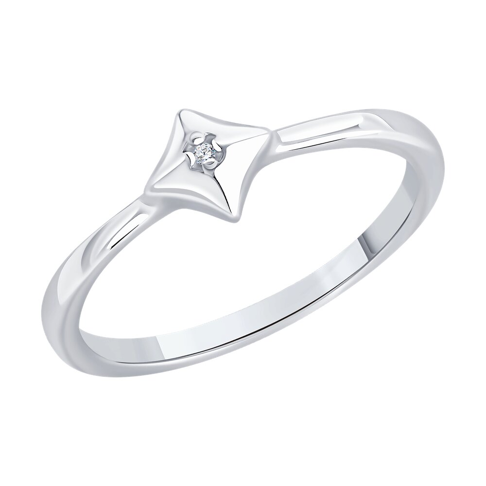 

Кольцо из серебра р. 15 Diamant 94-210-02137-1, бриллиант, 94-210-02137-1