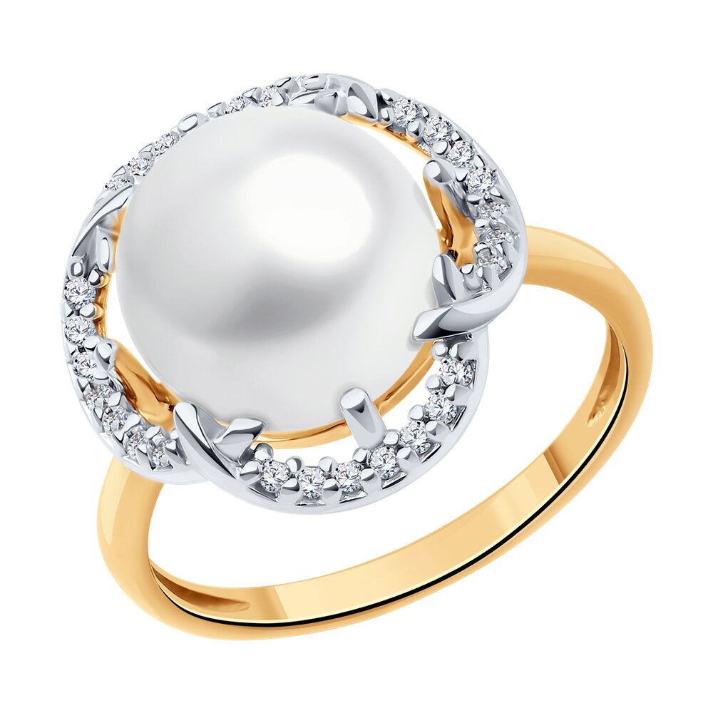 

Кольцо из серебра р. 18 Diamant 93-310-01926-1, фианит\жемчуг культивированный, 93-310-01926-1