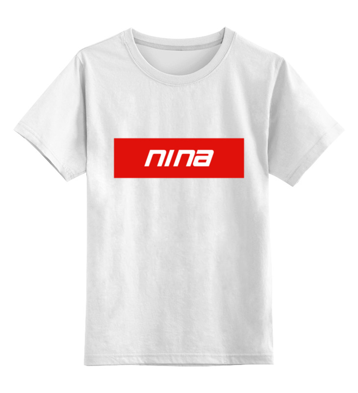 Детская футболка классическая унисекс Printio Имя nina