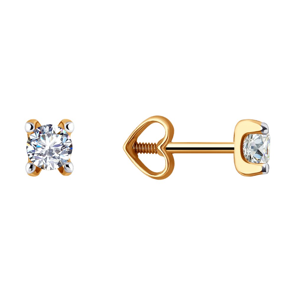 

Серьги из красного золота Diamant 51-122-00701-2, фианит, 51-122-00701-2