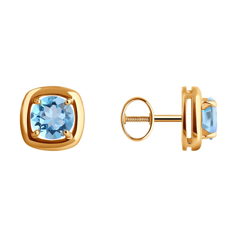 

Серьги из красного золота SOKOLOV 728892, топаз, 728892