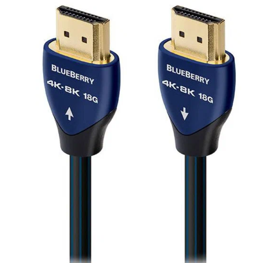 Кабель AudioQuest HDMI - HDMI, 3м синий; черный HDMI BlueBerry синий,  черный