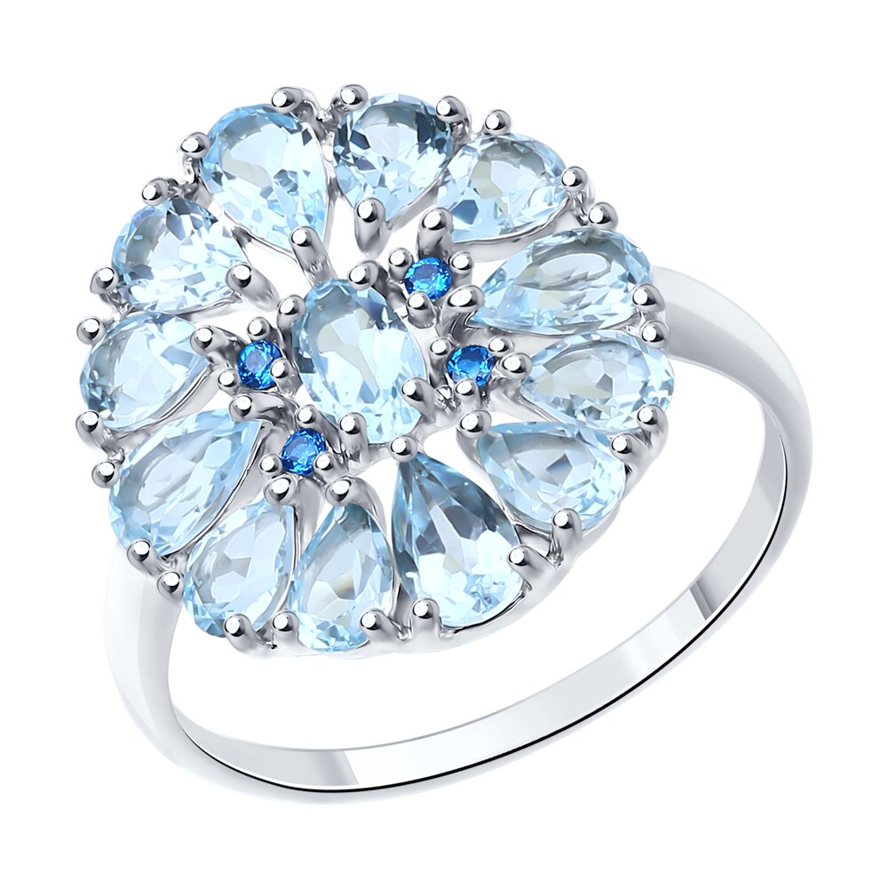 

Кольцо из серебра р. 17 SOKOLOV 92014245, топаз, 92014245