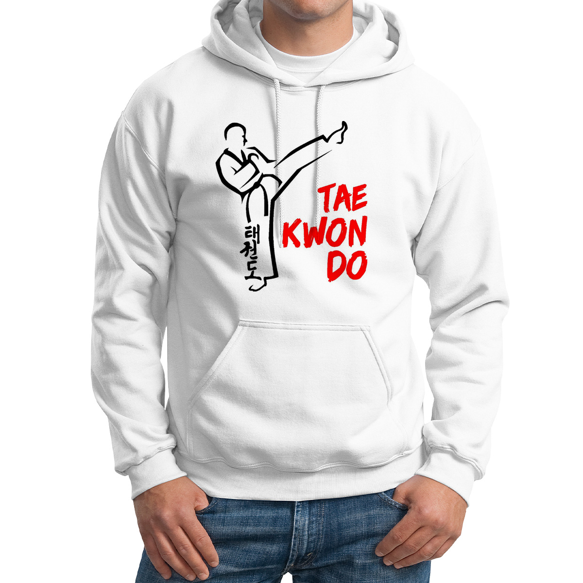 

Худи унисекс CoolPodarok Teakwondo Тхэквондо белое 56 RU, Белый, M0113459