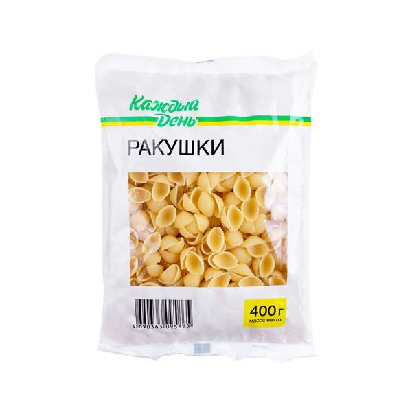 Макаронные изделия Каждый День Ракушки 500 г 24₽