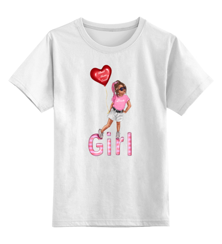 

Детская футболка классическая унисекс Printio Momlife girl, 0000003436923