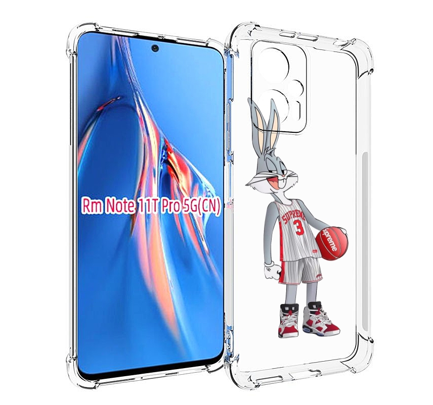 

Чехол MyPads заяц-баскетболист женский для Xiaomi Redmi Note 11T Pro / 11T Pro Plus / P..., Прозрачный, Tocco