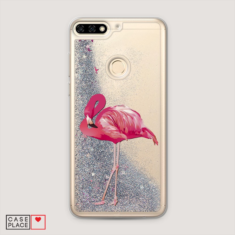 

Чехол Awog на Huawei Y6 Prime 2018 "Застенчивый фламинго", Разноцветный, 65791-1