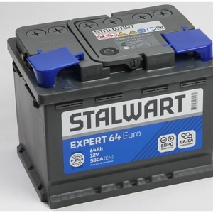 

Аккумулятор Stalwart Expert 64 Ач 580А обр. пол.
