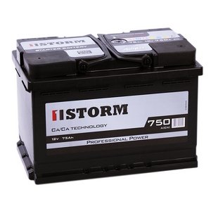 

Аккумулятор Storm 75 Ач 750А обратная полярность