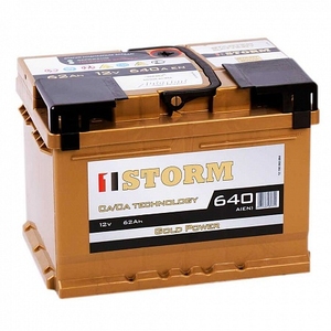 

Аккумулятор Storm Gold 62 Ач 640А низкий обр. пол.
