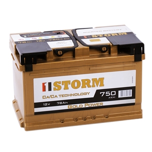 

Аккумулятор Storm Gold 78 Ач 750А низкий