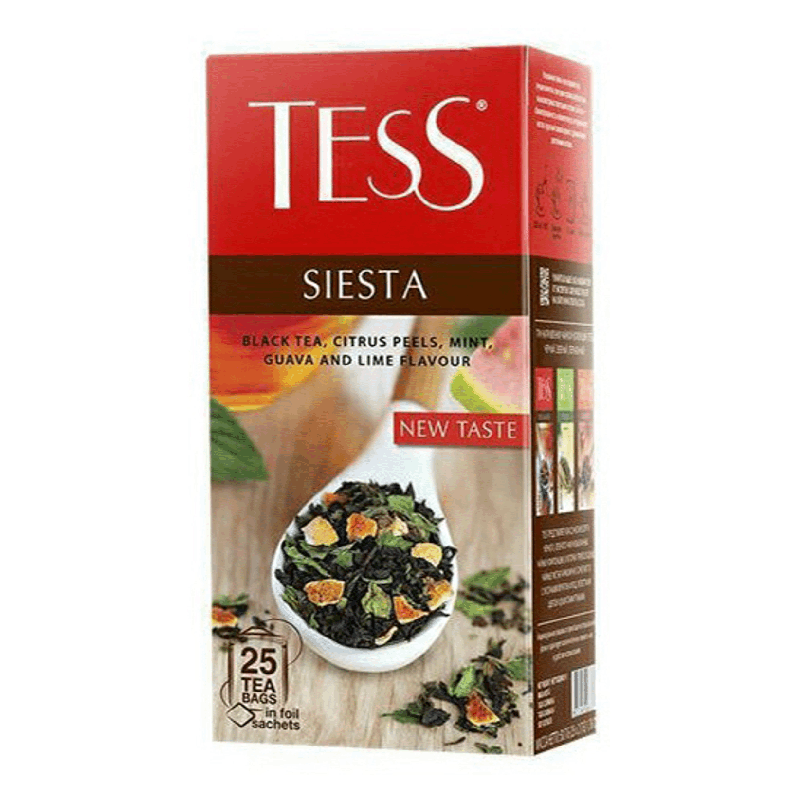 Чай черный Tess Siesta цедра-мята гуава-лайм 25 пакетиков 37 г