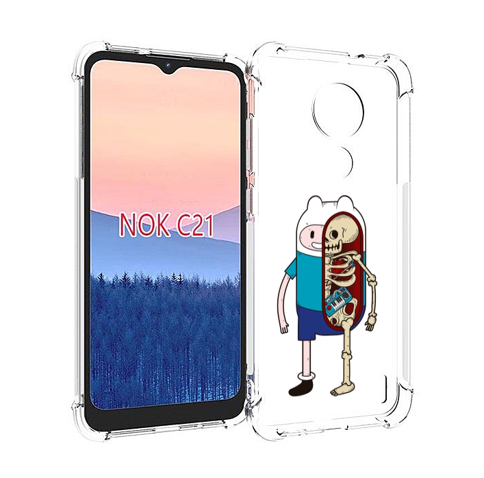 

Чехол MyPads Финн скелет для Nokia C21, Прозрачный, Tocco