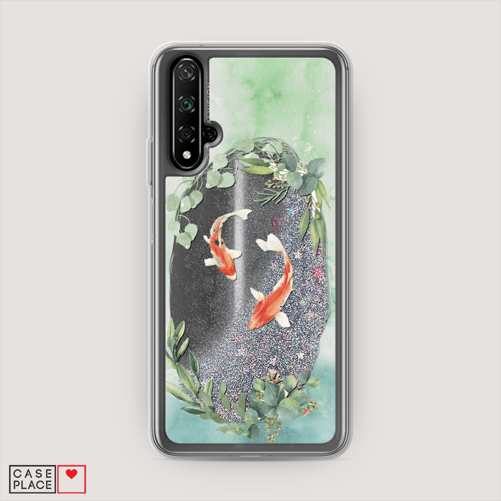 

Чехол Awog на Honor 20/Huawei Nova 5T "Две золотые рыбки", Разноцветный, 69591-1