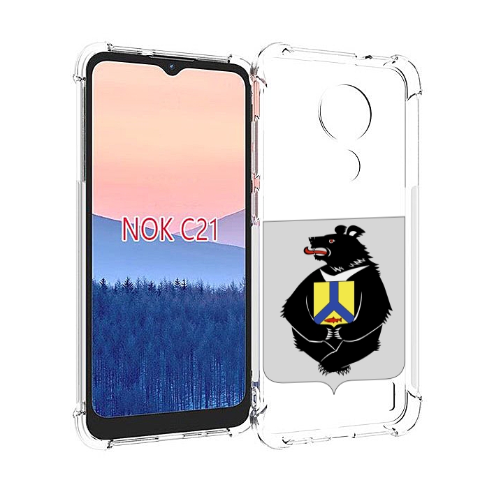 

Чехол MyPads герб-хабаровскии-краи для Nokia C21, Прозрачный, Tocco
