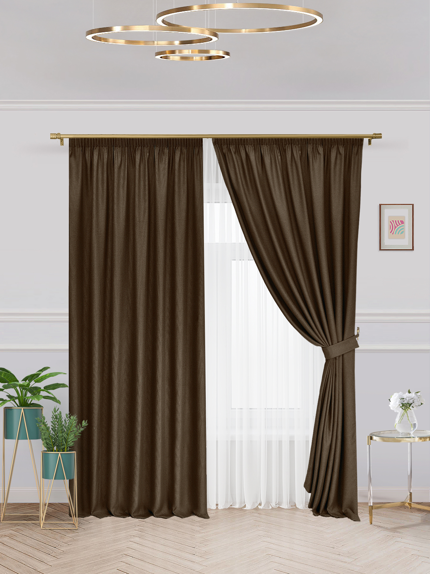 

Комплект штор рогожка блэкаут 250х250см 2 шт., k_Rog_500X250_kor, rog_lenta