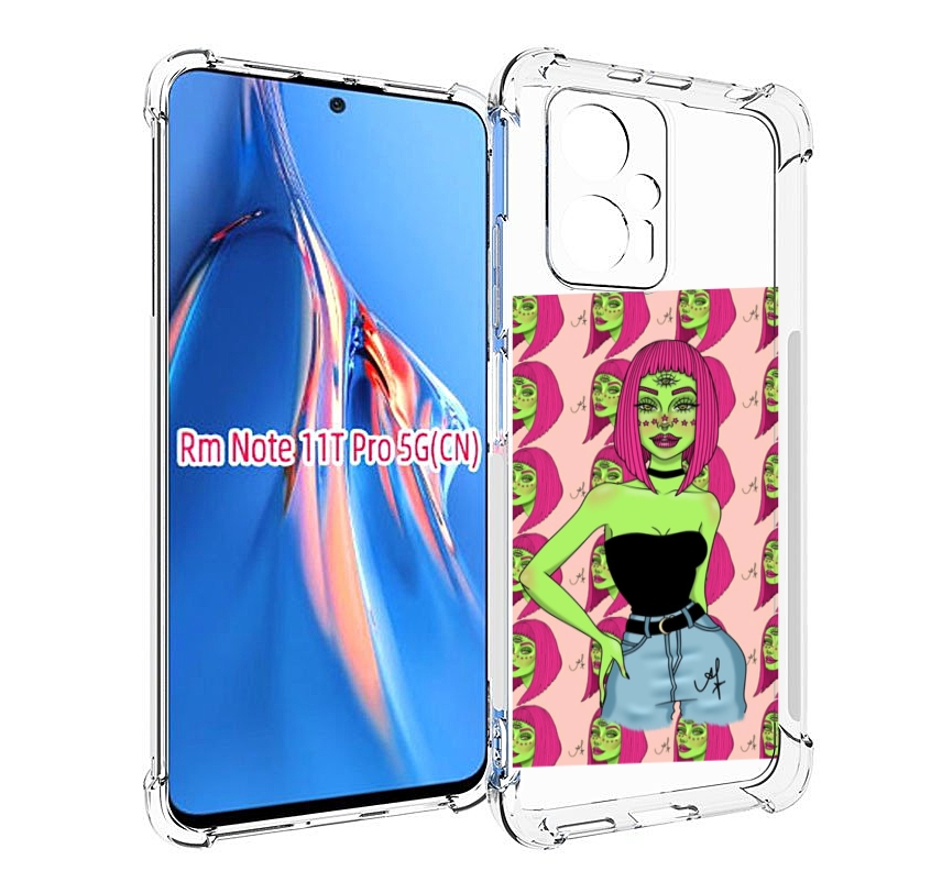 

Чехол MyPads зеленая-девушка-с-глазом женский для Xiaomi Redmi Note 11T Pro / 11T Pro P..., Прозрачный, Tocco
