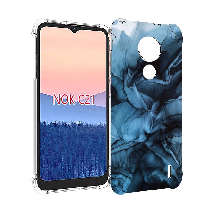 

Чехол MyPads голубой дымок для Nokia C21, Прозрачный, Tocco