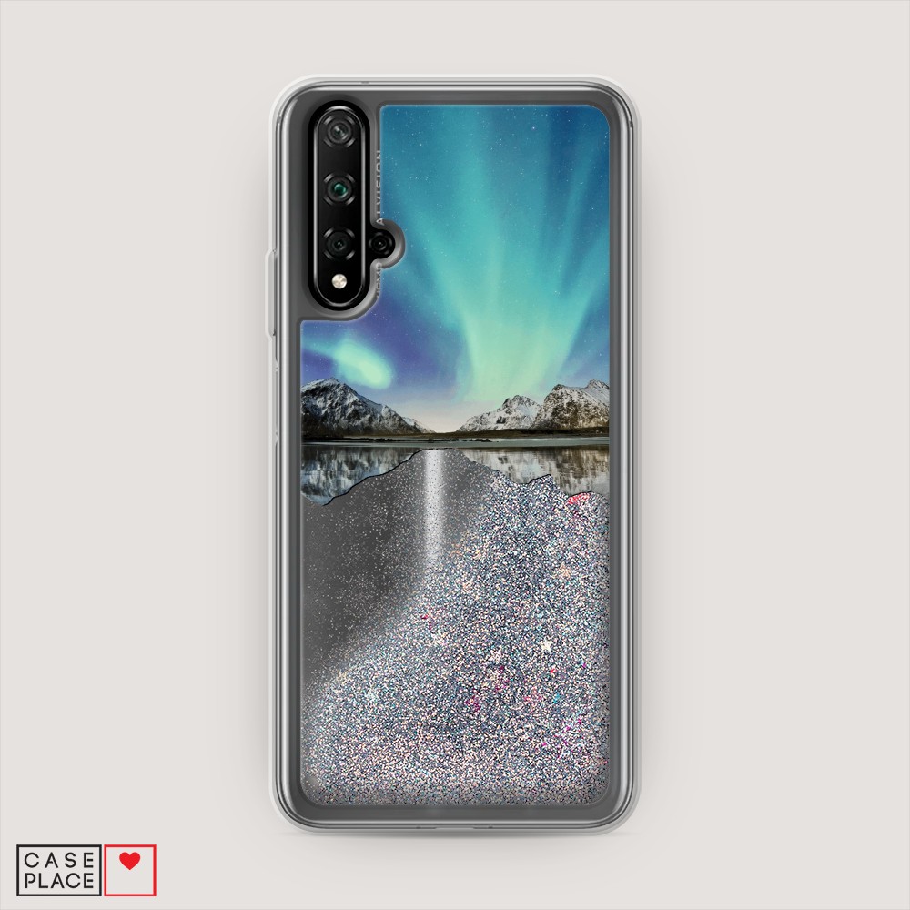 

Чехол Awog на Honor 20/Huawei Nova 5T "Горное озеро и сияние", Разноцветный, 69591-1