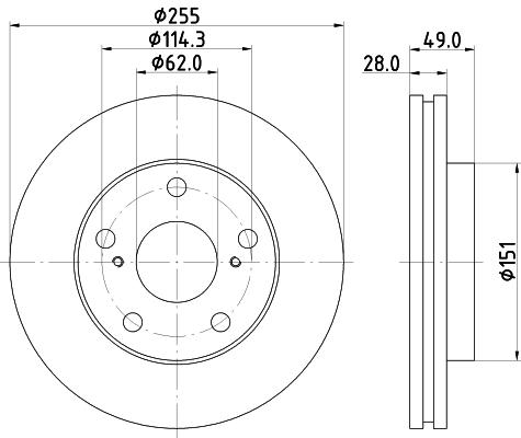 

Тормозной диск NISSHINBO ND1040K