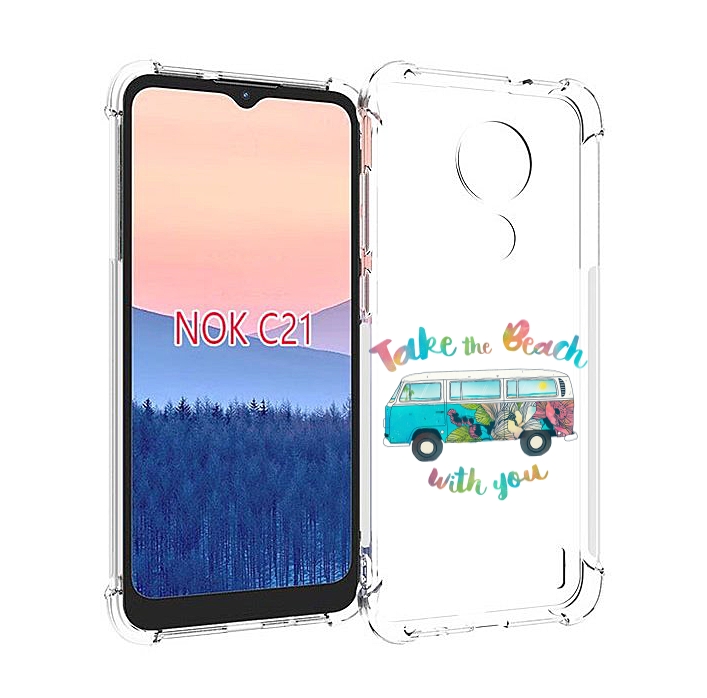 

Чехол MyPads Хиппи автобус для Nokia C21, Прозрачный, Tocco