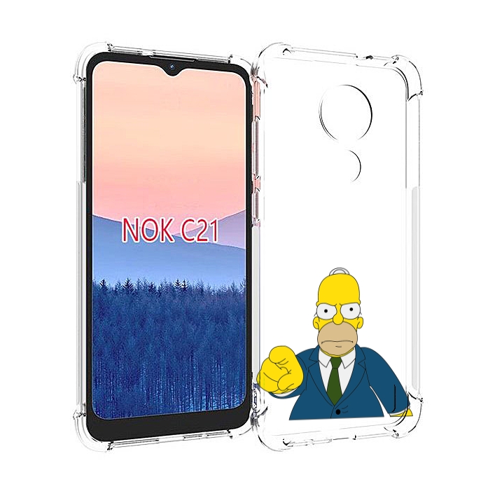 

Чехол MyPads гомер-злой для Nokia C21, Прозрачный, Tocco