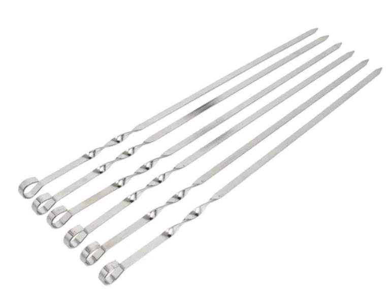 

Шампуры Н-р 580x10(1.0) 6шт, Серебристый