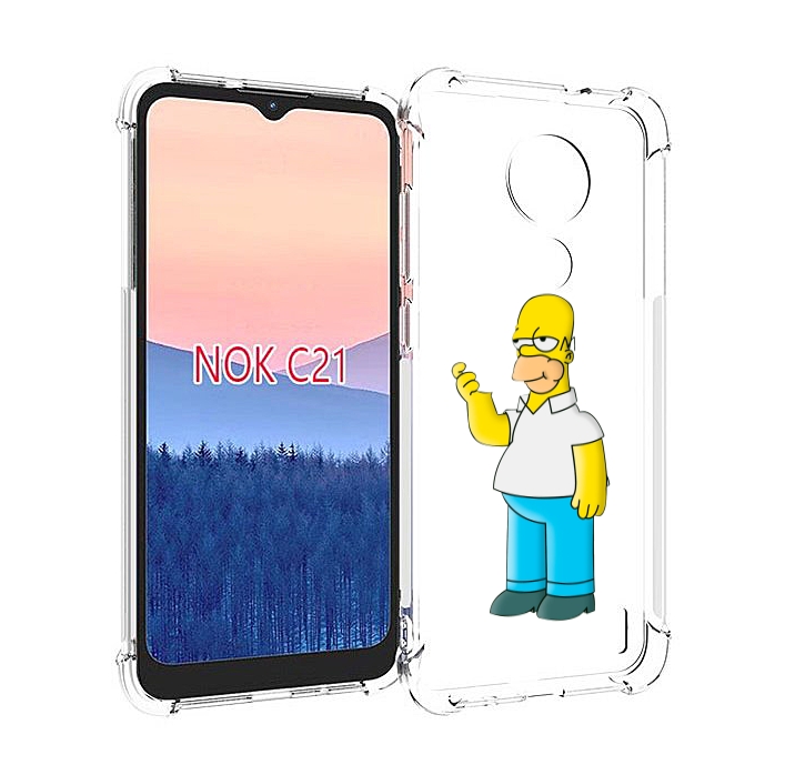 

Чехол MyPads гомер-симпсон для Nokia C21, Прозрачный, Tocco
