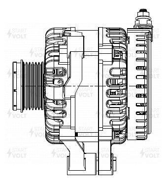 

Генератор для а/м Chery Tiggo 8 (18-) 2.0i 140A (LG 2718) StartVOLT lg2718