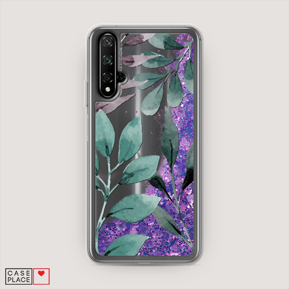 

Чехол Awog на Honor 20/Huawei Nova 5T "Листы цветов", Разноцветный, 69592-1