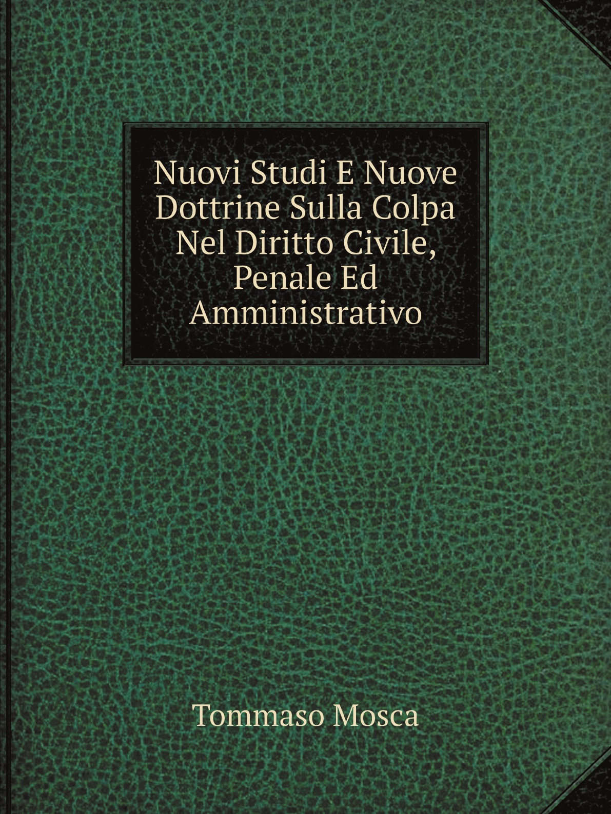 

Nuovi Studi E Nuove Dottrine Sulla Colpa Nel Diritto Civile, Penale Ed Amministrativo