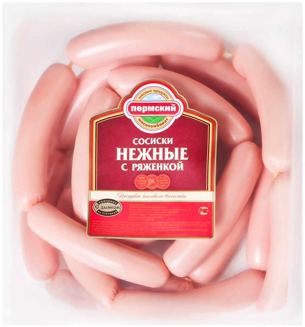 

Сосиски Пермский МК Нежные с ряженкой 240 г