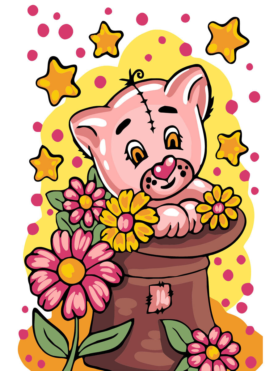 

Картина по номерам Русская живопись Котенок в шляпе 20х30см, Котенок в шляпе