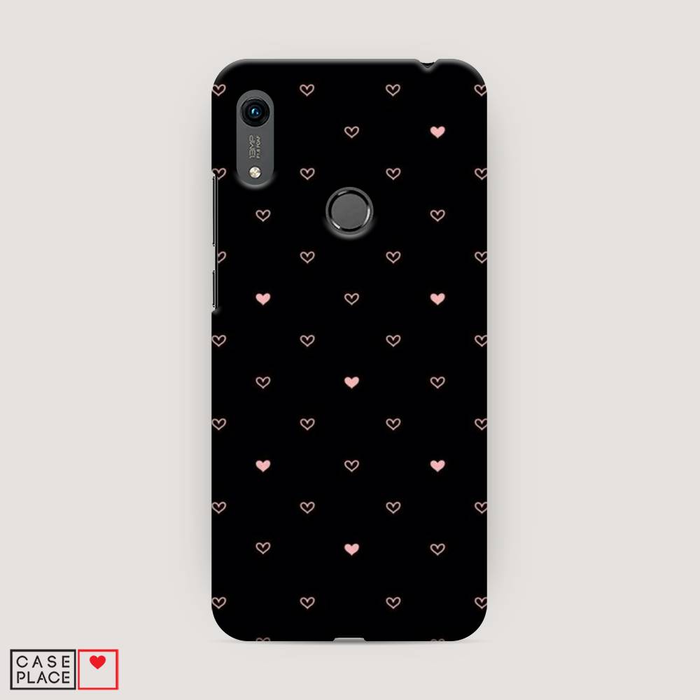 

Чехол Awog "Черный фон и сердечки" для Huawei Y6s