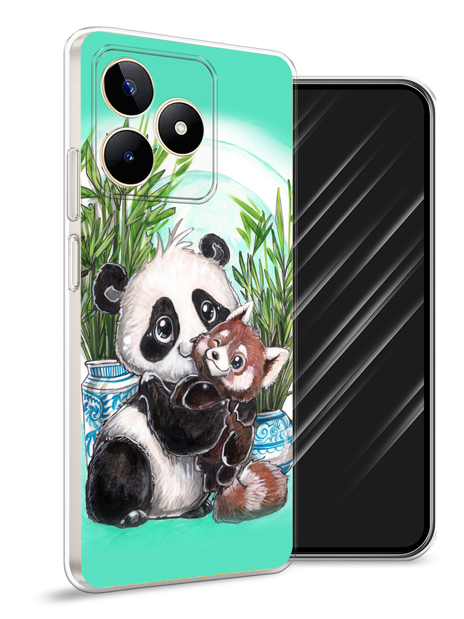 

Чехол Awog на Realme C53 "Друзья зверята", Бирюзовый;белый;черный, 2514650-2