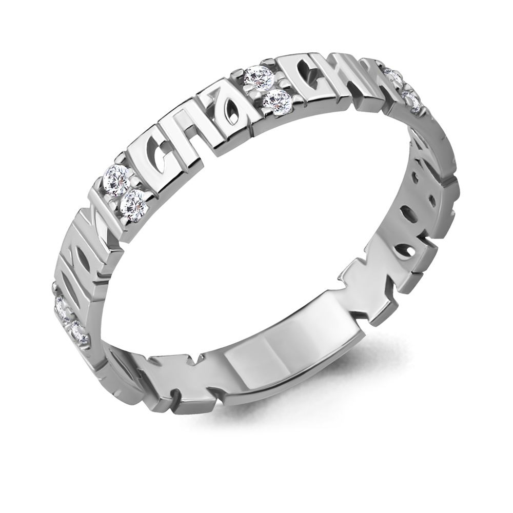 

Кольцо обручальное из серебра с фианитом р. 19,5 Aquamarine 61563А_925_р, 61563А_925_р