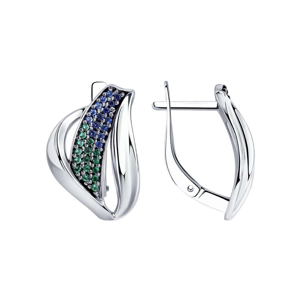 

Серьги женские из серебра SOKOLOV 94024195, фианит, 94024195