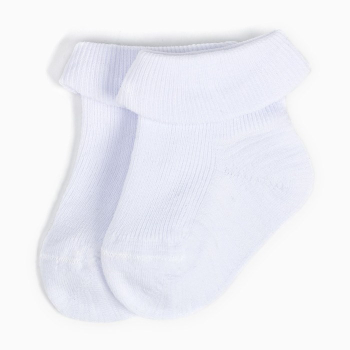 Набор детских носков Крошка Я BASIC LINE, 3 пары, р. 6-8 см, белый