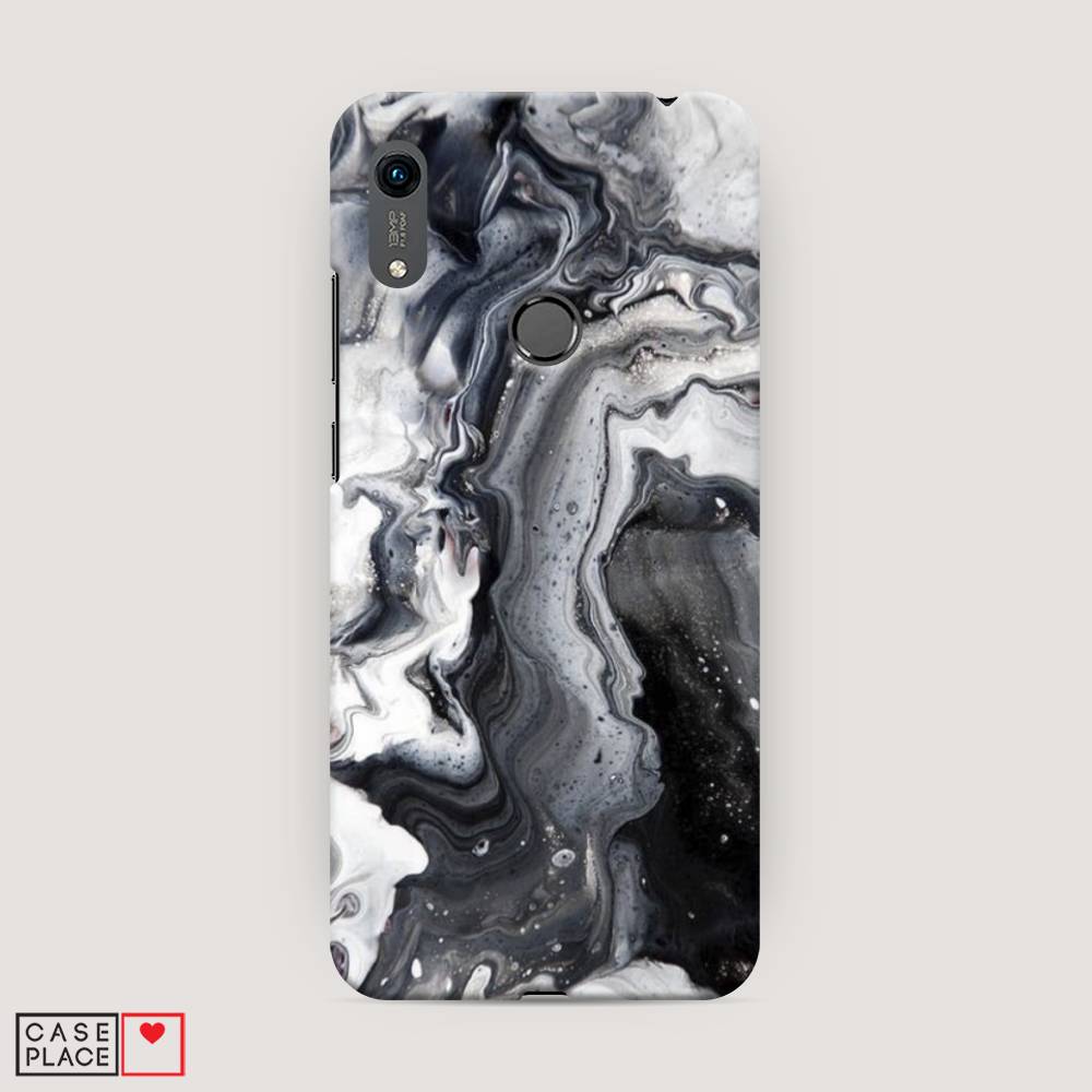 фото Чехол awog "бело-черные сложные полосы" для huawei y6s