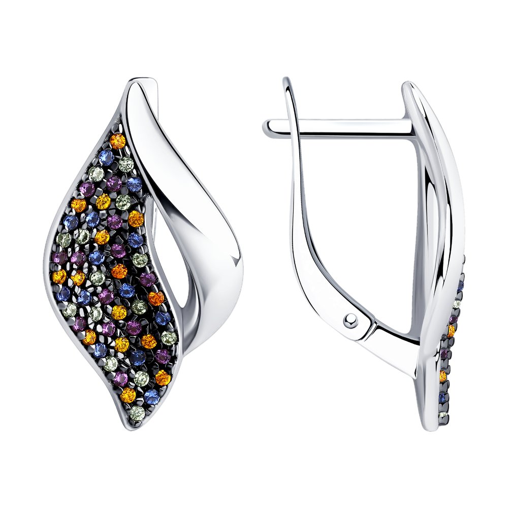

Серьги женские из серебра SOKOLOV 94024206, фианит, 94024206