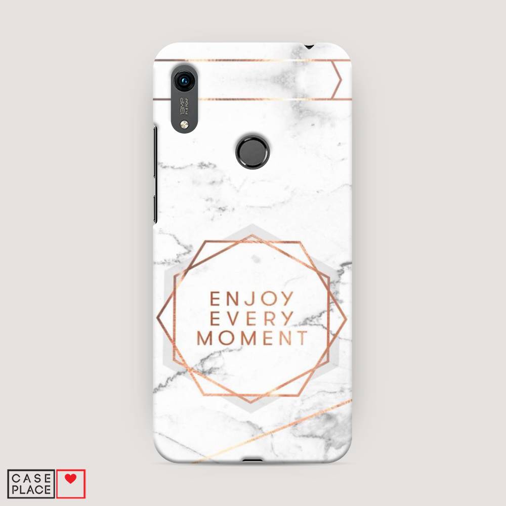 фото Чехол awog "enjoy every moment мрамор" для huawei y6s
