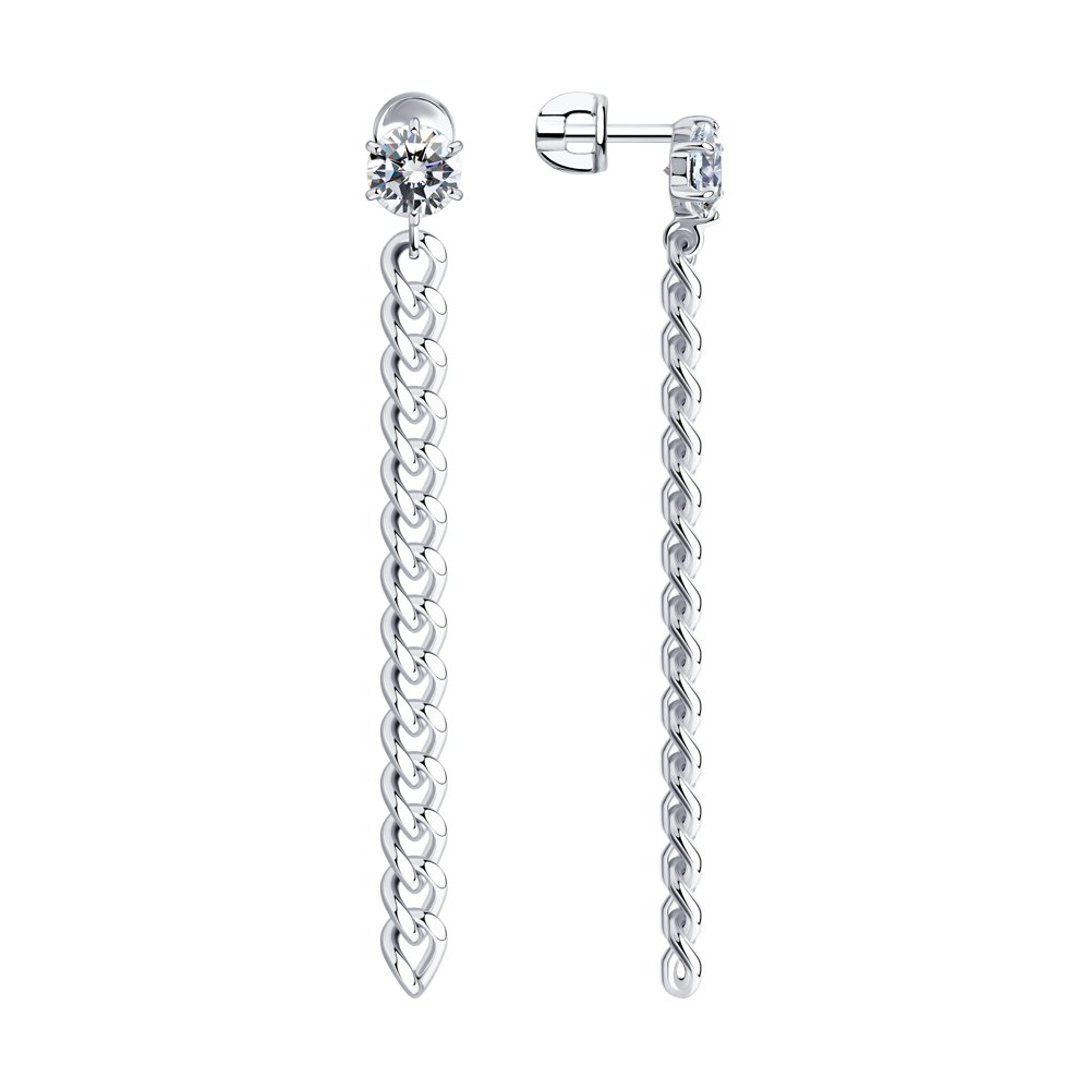 

Серьги женские из серебра SOKOLOV 94024218, фианит, 94024218