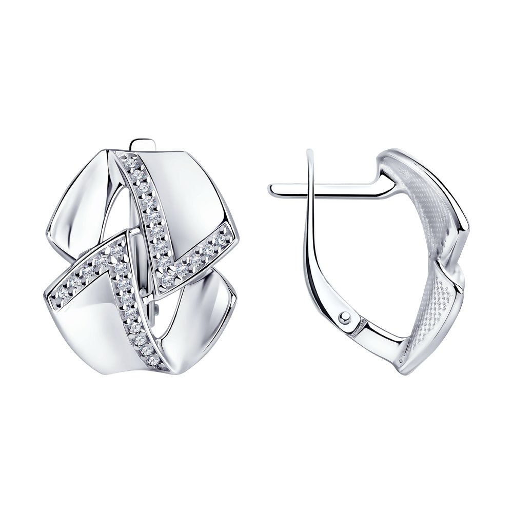 

Серьги женские из серебра SOKOLOV 94024221, фианит, 94024221