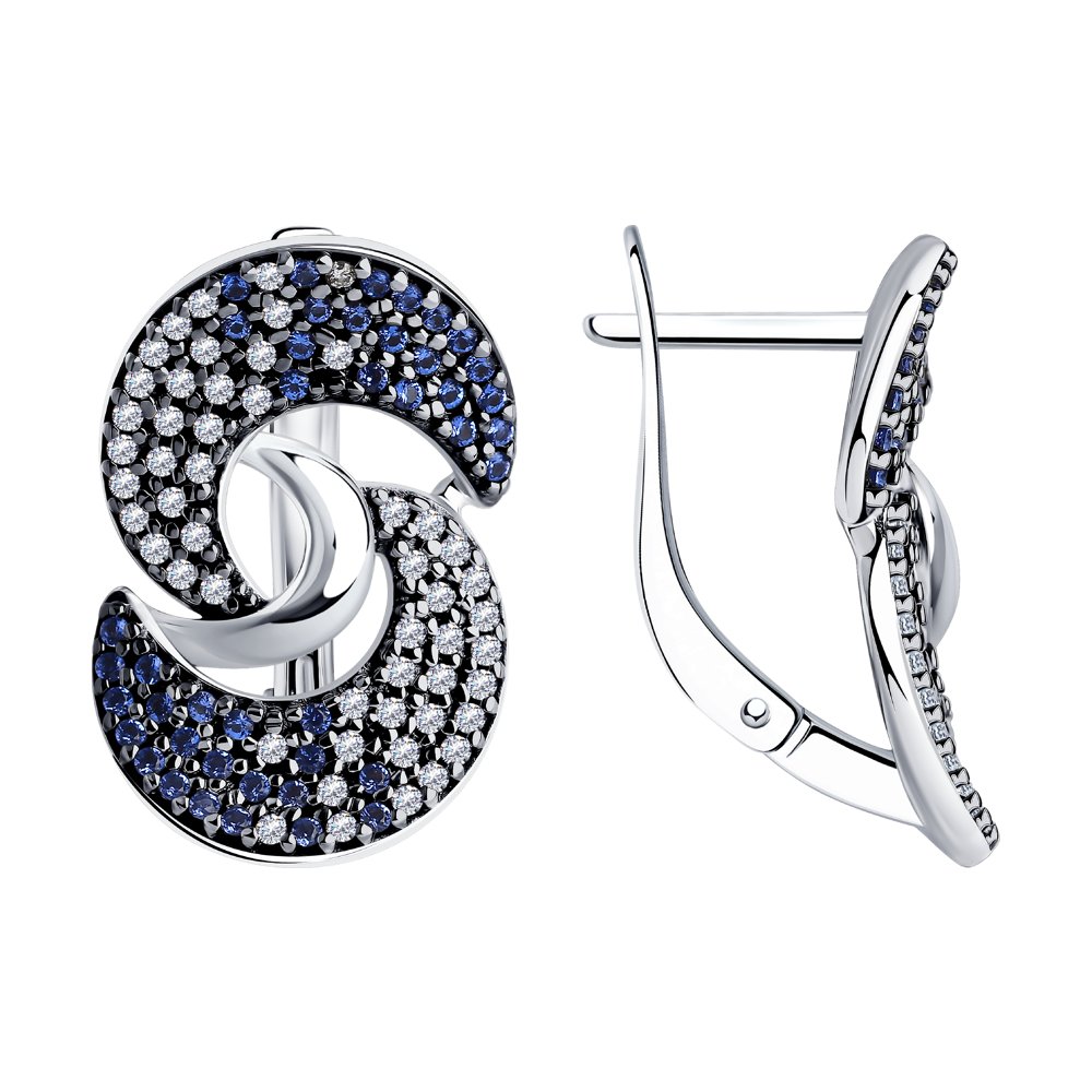 

Серьги женские из серебра SOKOLOV 94024224, фианит, 94024224