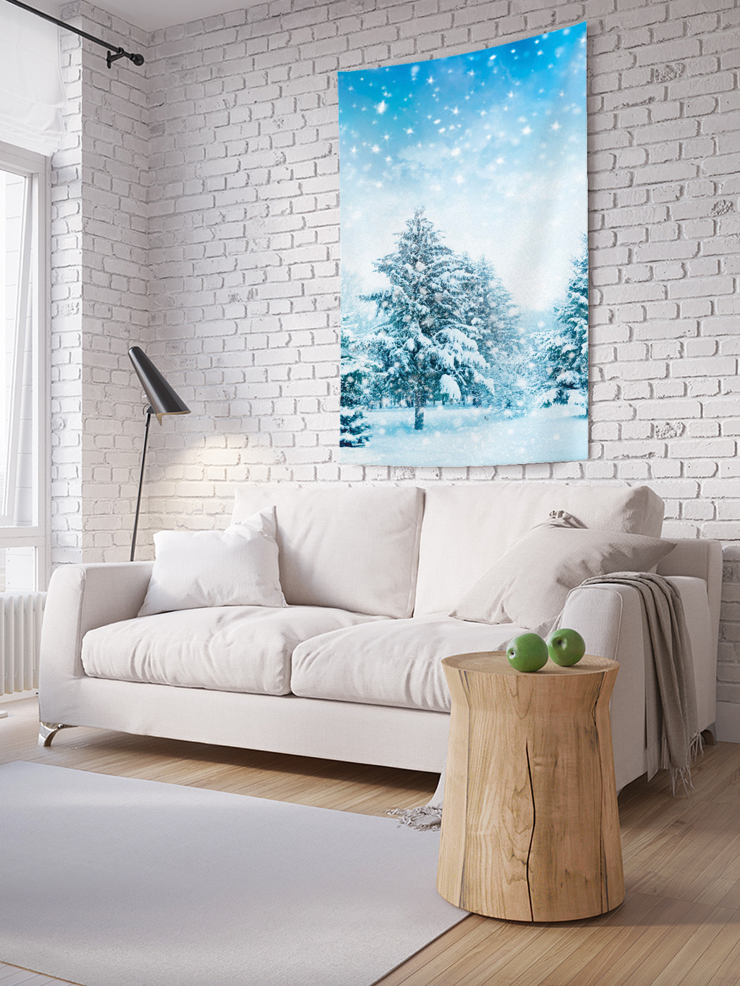 

Вертикальное фотопанно на стену JoyArty Зима в лесу 100x150 см, Зима в лесу