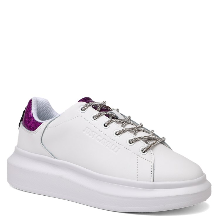 

Кеды женские Just Cavalli 76RA3SB1 белые 38 EU, Белый, 76RA3SB1