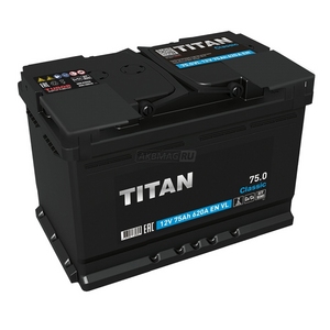 

Аккумулятор Titan Classic 75 Ач 620А прямая полярность