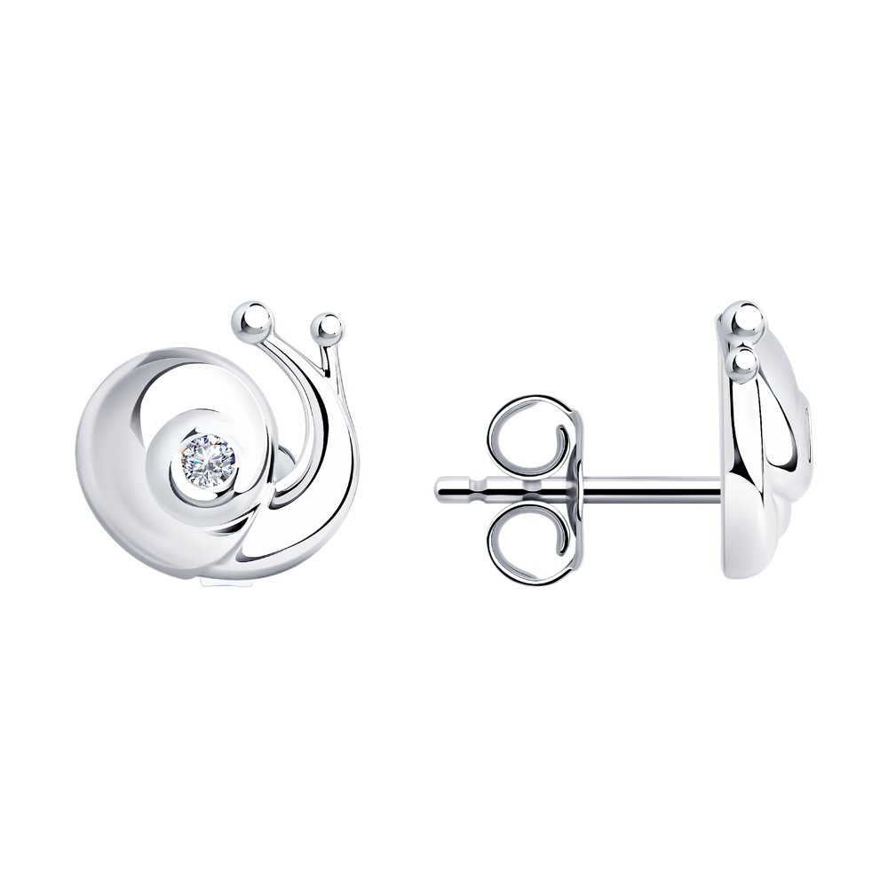 

Серьги-пусеты из серебра SOKOLOV 94024307, фианит, 94024307
