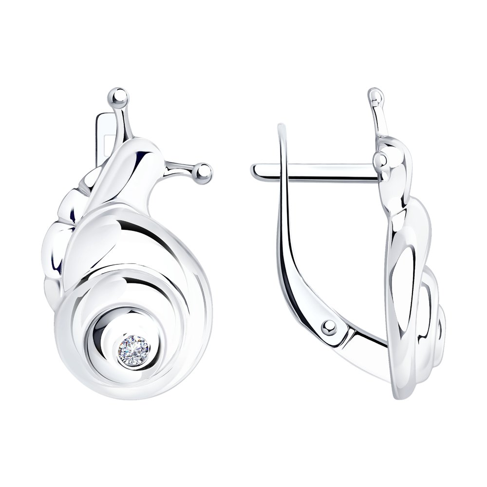 

Серьги женские из серебра SOKOLOV 94024314, фианит, 94024314